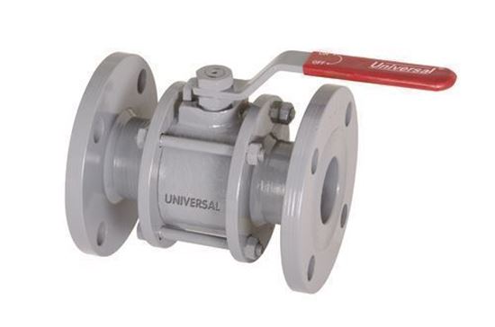 Picture of UNIVERSAL CAST IRON 3 PC DESIGN FULL BORE BALL VALVE ( FLANGE END 150 CLASS ) - 100 MM